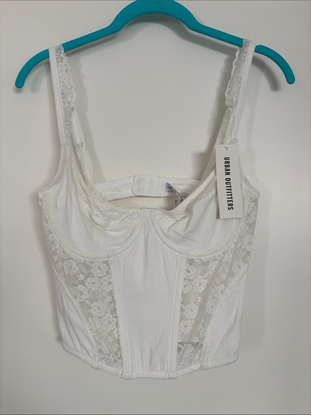 NWT Urban Outfitters White Lace Bustier Top